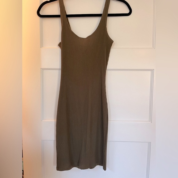 Ribbed Mini Front Zipper Dress - Picture 1 of 3